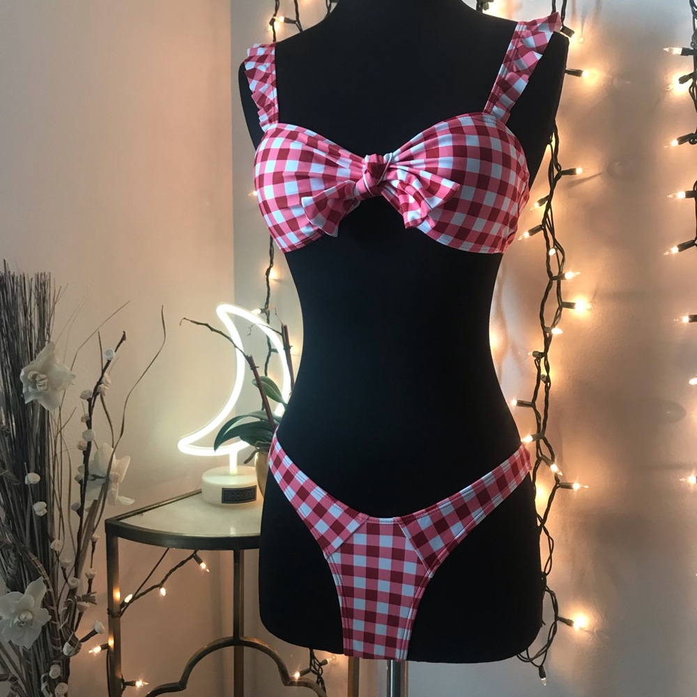 Plaid Bikini Set
